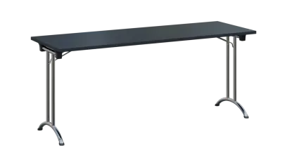 SLC 180 chrom skládací jednací stůl 1800x600, deska 25 mm, podnož chrom, deska antracit